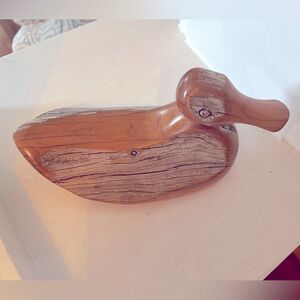 EUC! Signed Artist Carved Collectible Wooden Duck Decoy Sculpture Decor Gift